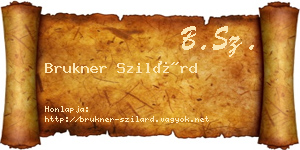 Brukner Szilárd névjegykártya
